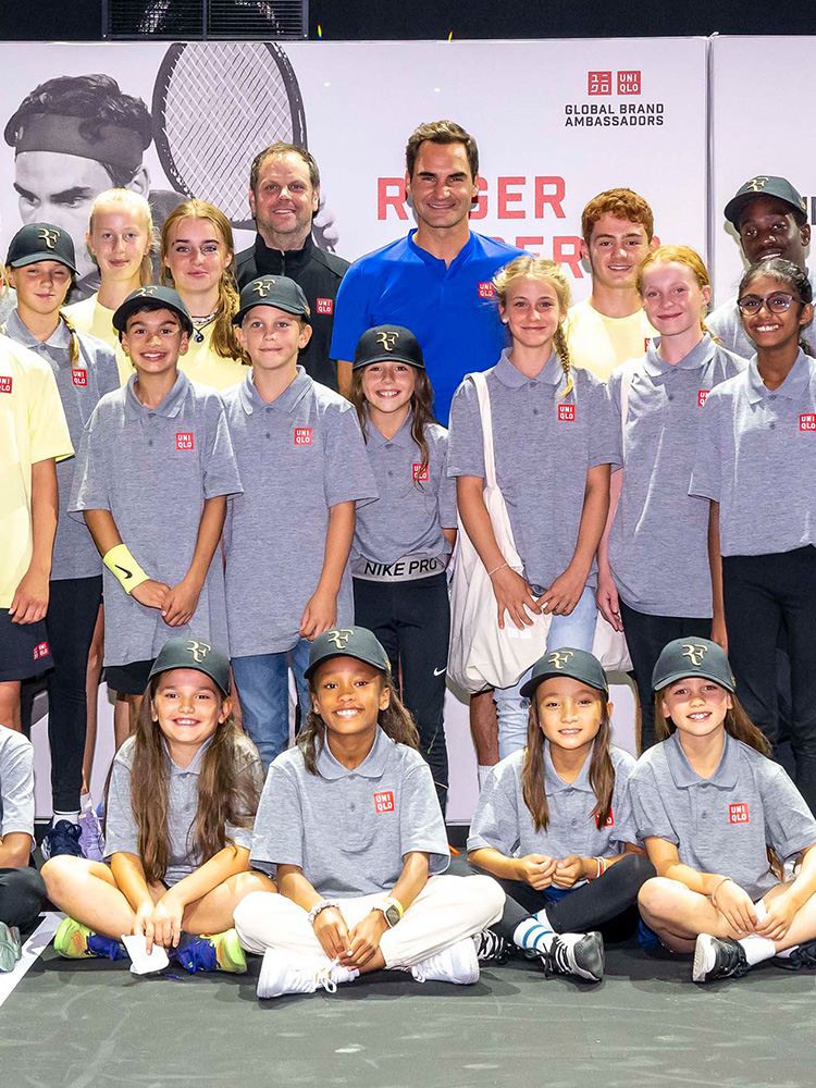 UNIQLO Next Generation Development Program with Roger Federer at LAVER CUP in London 2022