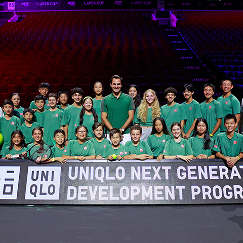 UNIQLO Next Generation Development Program with Roger Federer at LAVER CUP in Vancouver 2023