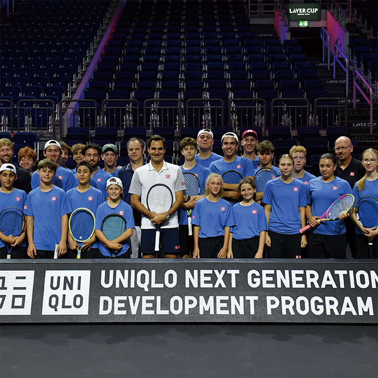 UNIQLO Next Generation Development Program with Roger Federer at LAVER CUP in Berlin 2024