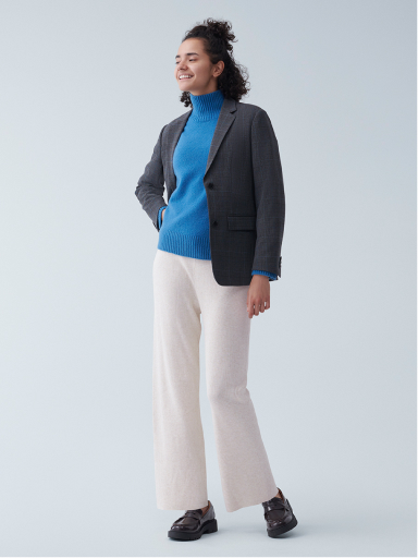 ウォッシャブルニットリブパンツ