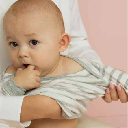 ボディスーツ（ボーダー・長袖）