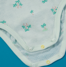 Joy of Print コットンメッシュボディスーツ（ノースリーブ）