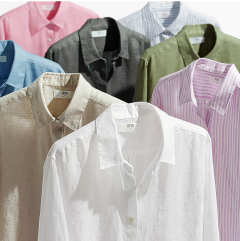多彩に着こなせる、上質リネン100%。