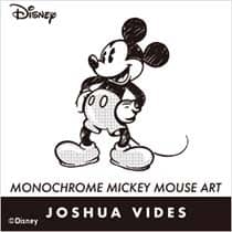 Monochrome Mickey Mouse Art by Joshua Vides