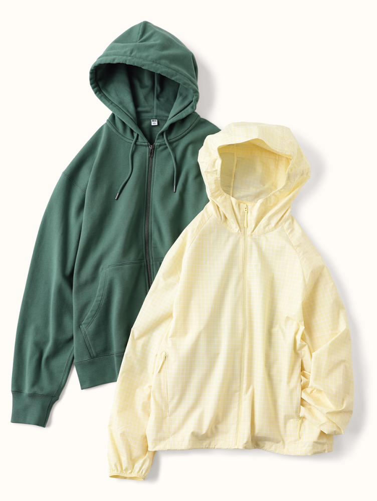 02 Sweat Hoodie and Pocketable Parka