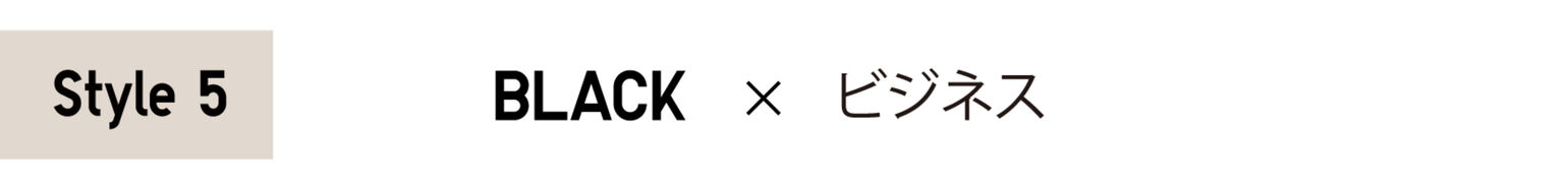 Style5 BLACK×ビジネス