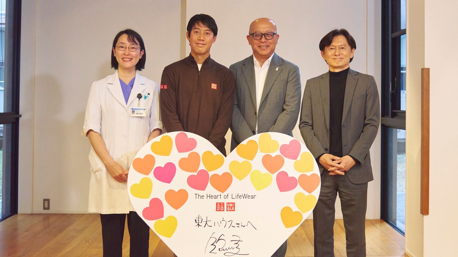 平野歩夢選手のメッセージと  国枝慎吾さんと錦織圭選手がヒートテックを  国内の社会福祉施設にお届けしました  ～The Heart of LifeWear 2025 No.6～